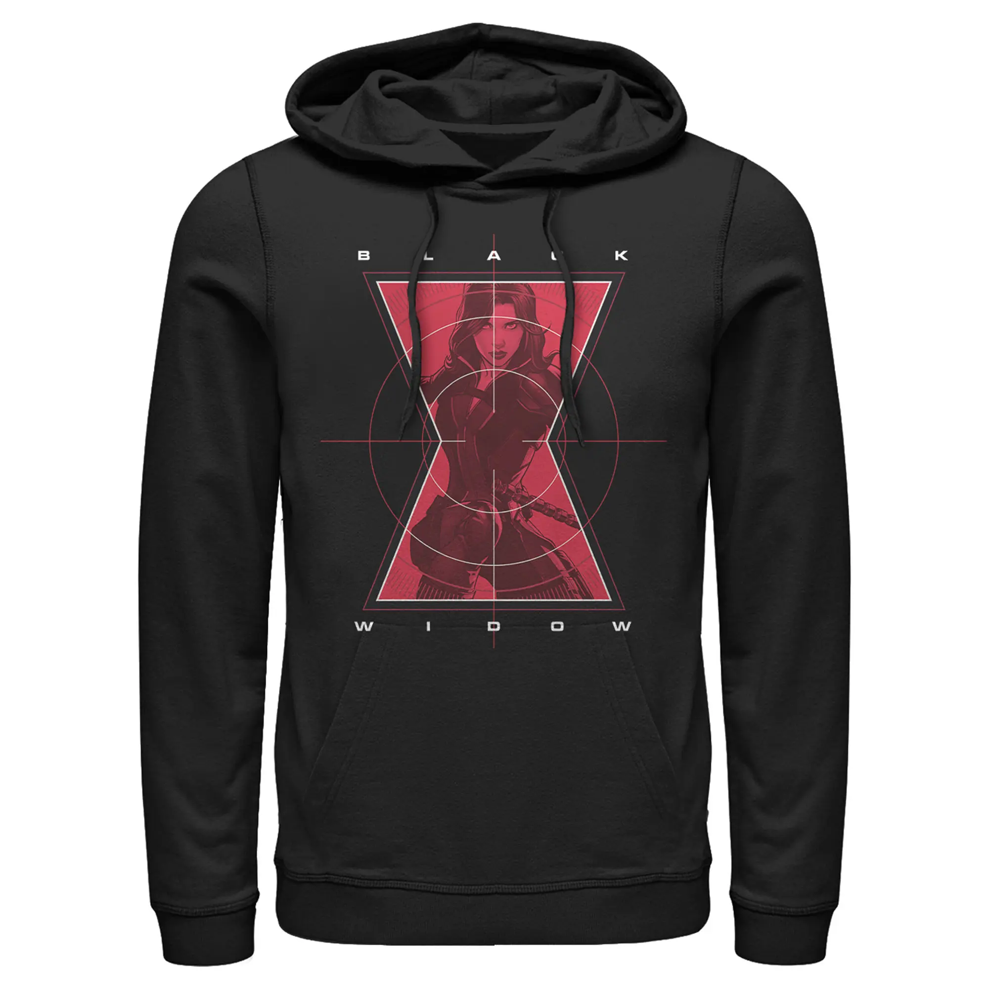 Men's Marvel Black Widow Hero Target Pull Over Hoodie