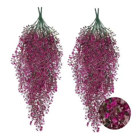4pcs Realistic UV Resistant Artificial Flowers, Artificial Mixed Flower, Artificial Hanging Flower, Outdoor Faux Plants, Artificial Floral Plant, Indoor & Outdoor Decoration, Gardens, Yards, Weddings, House Plants Decor