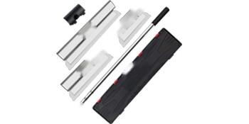 Skimming Blade Set With 25 Cm, 40 Cm And 60 Cm Blades And 35-78 In Extension Handle, European Stainless Steel Construction Knife, Aluminum Profile Smoothing Knockdown Spatula For Gyprock Drywall Wall Finishing