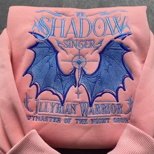 Shadowsinger embroidered hoodie, Azriel sweatshirt, ACOTAR characters shirt, bat boys wear, gift for SJM fans, bookish
