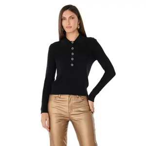 Darla Rose Polo Shirt - Black