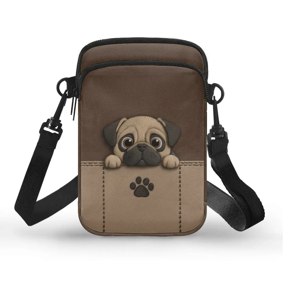 Cute Animal Pug Shoulder Bag For Women Mini Sport Travel Message Bags Phone  Bag Multifunctional Crossbody Bag.Pet Lover Bag - TikTok Shop
