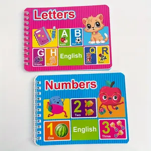 English Alphabet and Number Learning Book Set ABC 123 Paired Learning Card, Alphabet Flash Card for Preschool Classroom Learning Activities, Flashcards Learning Alphabet