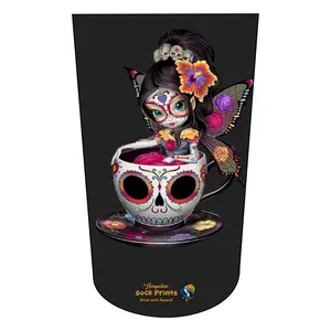 Amputee Sock "Pretty skull girl teatime V1",Stump Sock, Prosthetic Limb Sock