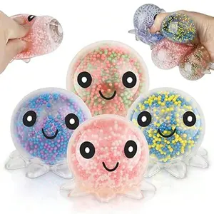 3counts/6counts/12Pcs Squish Squeeze Octopus Fidget toys,Squishies,Fidget Stress Balls,Sensory Stress Ball,Great Fun Squeeze Stress and Fidget Toy for Adults and Children,Birthday Party Favors, Christmas Favors, Random Style and Color