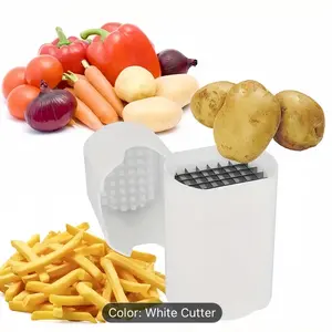 French Fry Cutter Natural Cutting Fast Slicer Vegetable Cutter Potato Tool Modern Potato Cutter Food Cutter Vegetable Cutter Vegetable Cutter White, Multifunctional Vegetable Cutter Carrot Ham Dicer Household Cucumber Potato Press Cutter