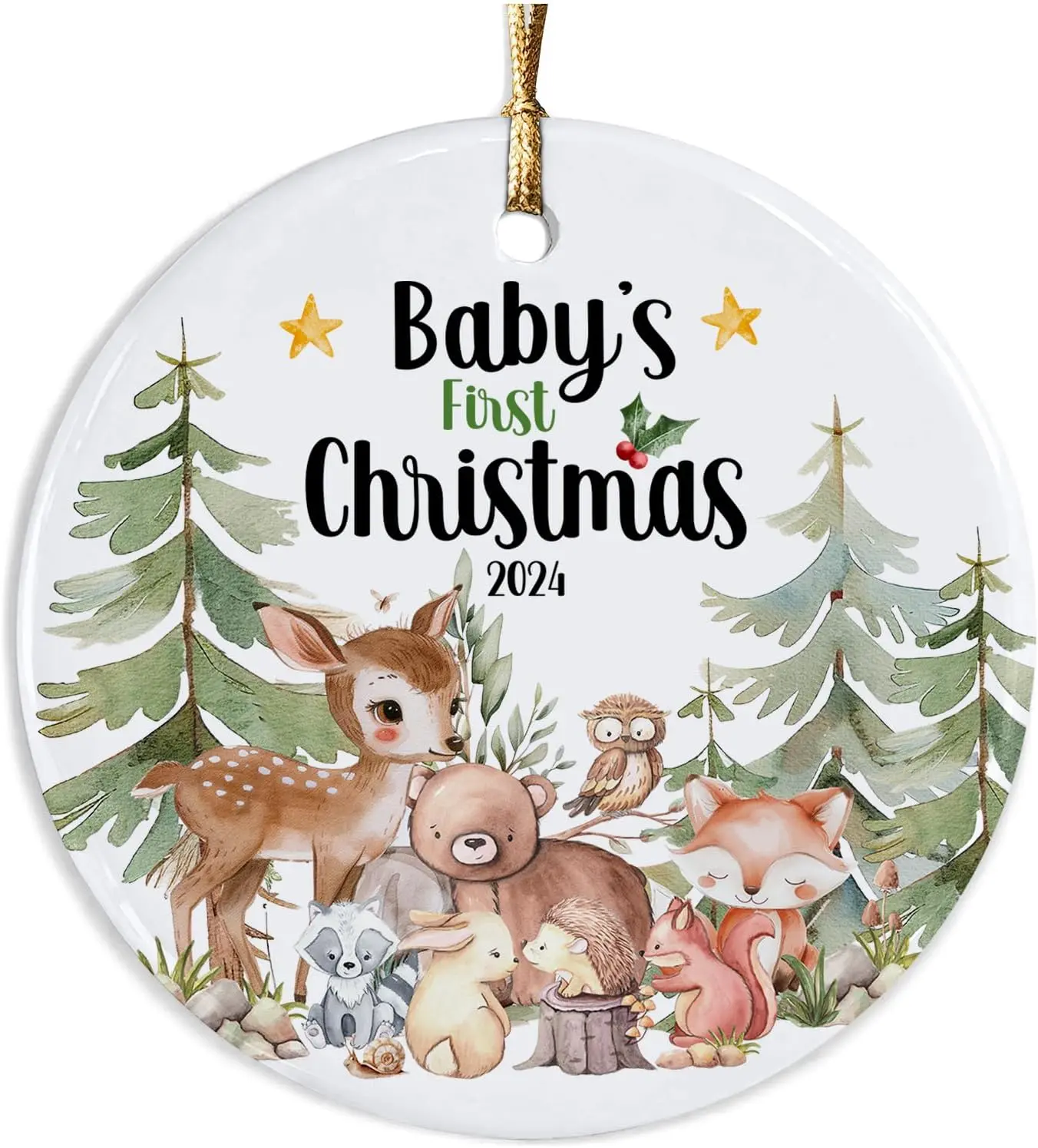 Baby's First Christmas Ceramic Ornament, Babe 1st Christmas, Ornament for Girls Boys, Christmas Ceramic Ornaments, Xmas Tree Hanging Decorations