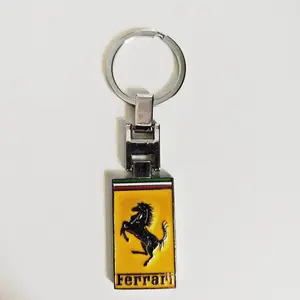 Metal Car Keychain Pendant Buckle Key Ring Chain Hanging Pendant Gift For Ferrari 488 Roma F8 SF90 812 360 FF F430 LaFerrari Amalfi