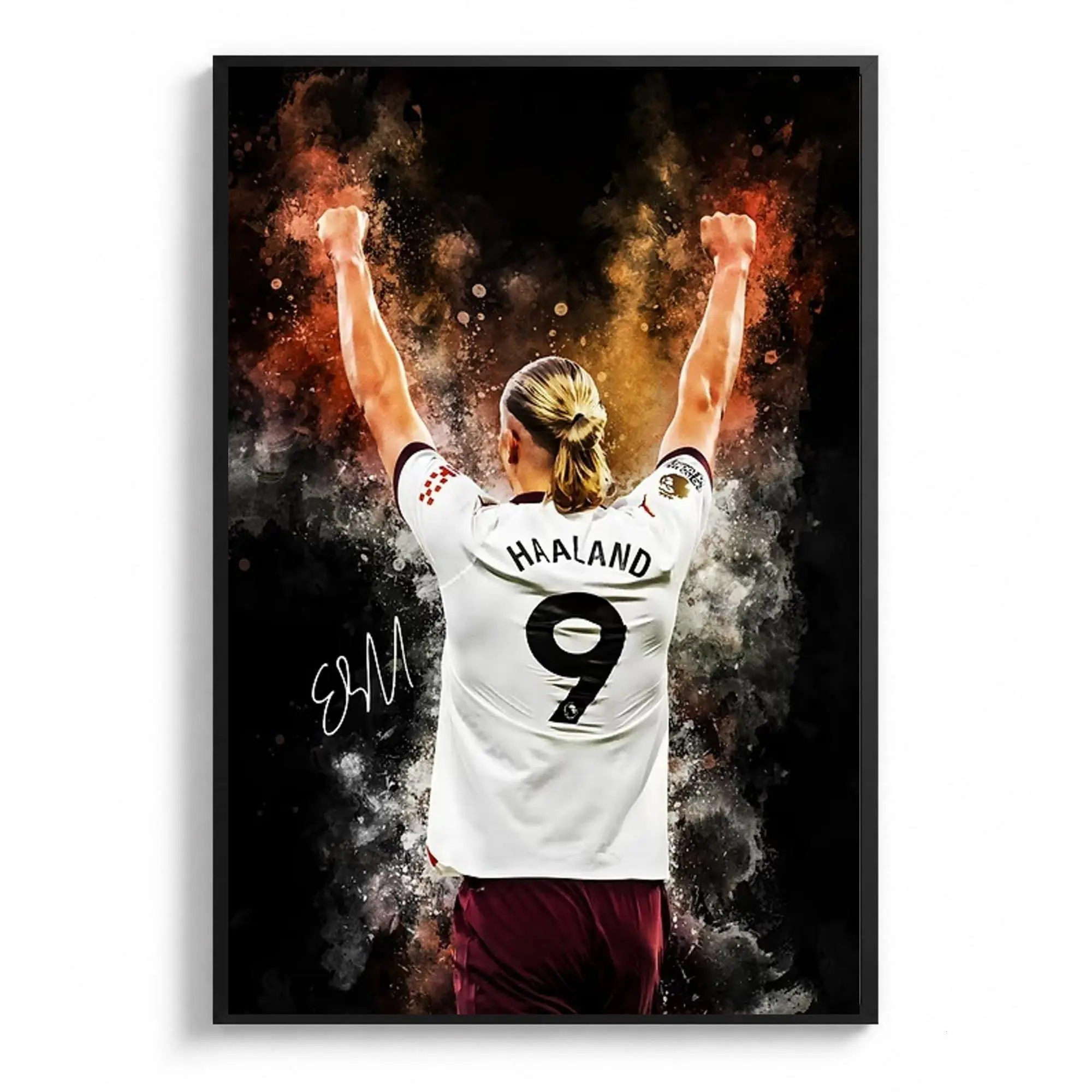Erling Haaland Celebration Poster, Soccer Gifts, Sports Poster, Football Poster, Soccer Wall Art( Unframed - Print Only )