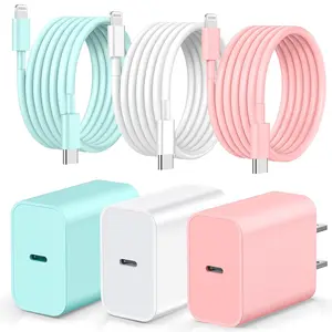 For iPhone 14 Charger,3 Pack 20W Type C Wall Charger Block With 6Ft USB C to Lightning Cable for iPhone 14/14 Pro/14 Pro Max/14 Plus/13/12/11, XS/XR/X