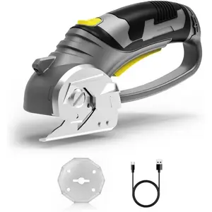 Cardboard ,Cordless Electric  with Safety Button, 300 RPM  Rotary  for Fabric, Cardboard, Plastic, Leather, Electric Box  with LED Light, 4V Li-