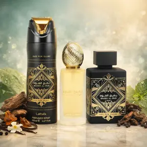 Badee Al Oud Oud for Glory 3-Piece Gift Set – Eau de Parfum 100ml + Perfumed Spray 200ml + Hair Mist 50ml