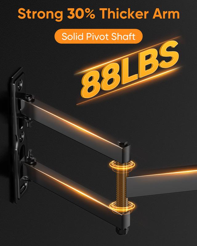 Gazebo Drill-Free Weatherproof Outdoor TV Wall Mount 180° Rotating Screen 88-Pound Capacity Suitable for 26-65" TVs Horizontal & Vertical Switchable