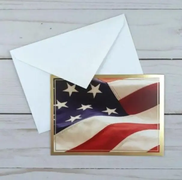 Hallmark Expressions Patriotic Notecards – Pack of 6 Blank Cards with Envelopes