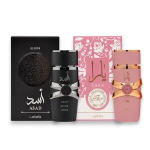 Lattafa Perfumes Multi-Pack | Yara Elixir + Asad Elixir Unisex Eau De Parfum (100 ML) | Pink Pepper, Strawberry S'mores, Vanilla Notes