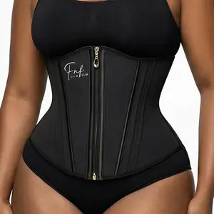 FitnFem Waist Trainer Faja for Women, Adjustable Hook Waist Belt Cincher with Steel Boning, Tummy Control Shaper Curves High Compression Back Support for Core Workout & Daily Wear Everyday Molding