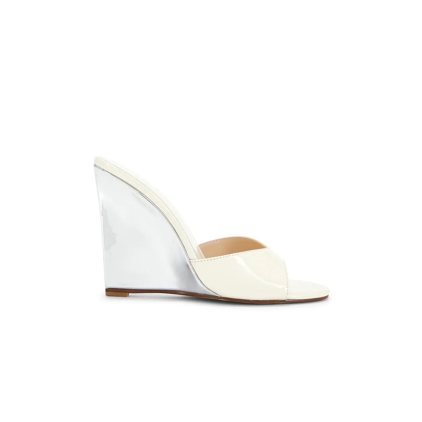 FEMME LA x REVOLVE Becca Wedge in Cream & Silver