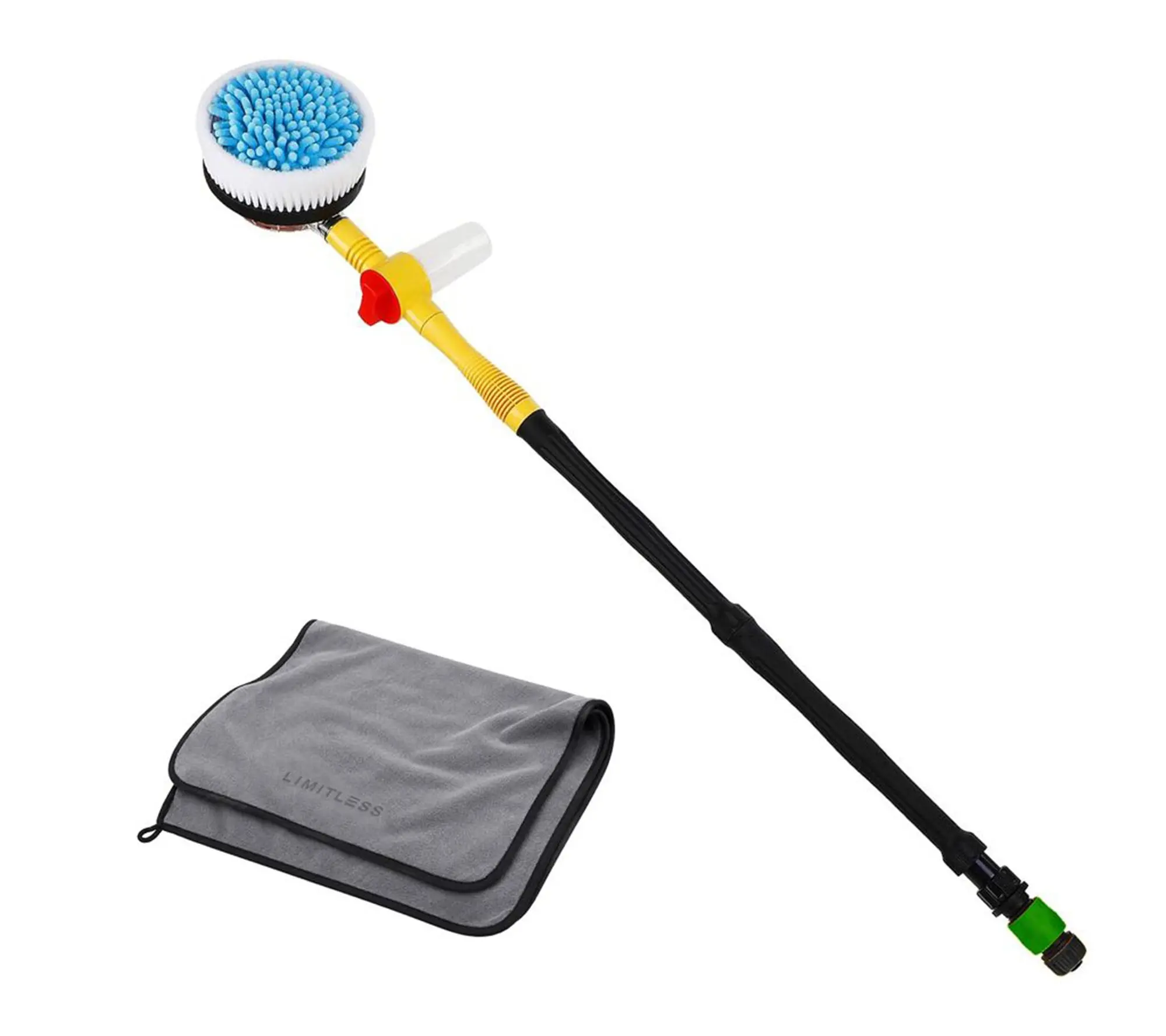 Limitless Car Wash System with Rotating Brush and Cloth Limitless Car Wash System with Rotating Brush and Cloth