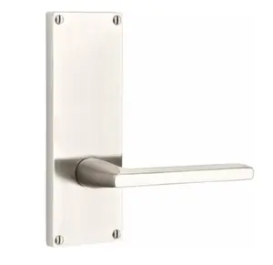 Emtek 8011.LSUS3NL.SKUS19 SELECT Dummy Pair , Sideplate Locksets Modern Non-Keyed 7" , L-Square Stem , Straight Knurled Handle.LH