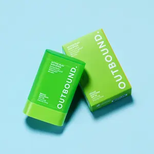 Outbound Smooth Solid Facial Sunscreen Sun Stick - SPF 50 Broad-Spectrum Protection, Sensitive Skin-Friendly, Shea Ginseng Olive Oil Infused, Anti-Aging, Ceramides, Candida Bombicola/Glucose/Methyl Rapeseed, Aesthetic Glow, Single Item
