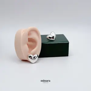 MINARA 950 Silver LIDIA Heart Earring. Large Earring