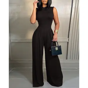 2026 Spring New Arrivals: European and American Cross-Border Best-Selling Casual Pants, Slim-Fit Sleeveless Women's Jumpsuit