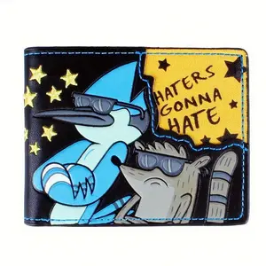 R-Regular Cartoon Show Wallet Men's Boy's Wallet Haters Gonna Hate Embroidery