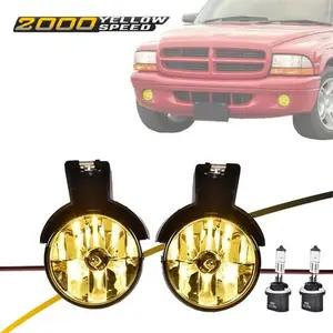 Fog Lights Lamps W/ Bulb Fit For 1997-2000 Dodge Dakota 1998-2000 Dodge Durango