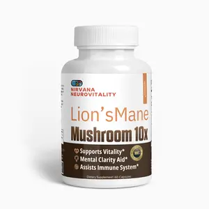 LION'S MANE, 60 capsules Dietary Supplement, Gluten Free, Organic, Improves memory, Boosts your immune system and protects your brain, you will FLEEL HEALTHY and ENERGIZED. Natural Healthcare Fitness Edible