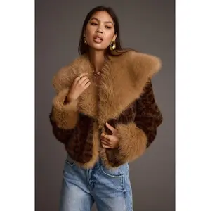Wild Heart Leopard Faux Fur Cropped Jacket Womenswear Chic