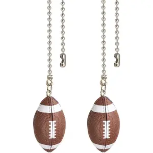 Ceiling Fan Pull Chain Ornaments Extension Football Light Pull Chains for Ceiling Fans Lights Lamp 2Pack