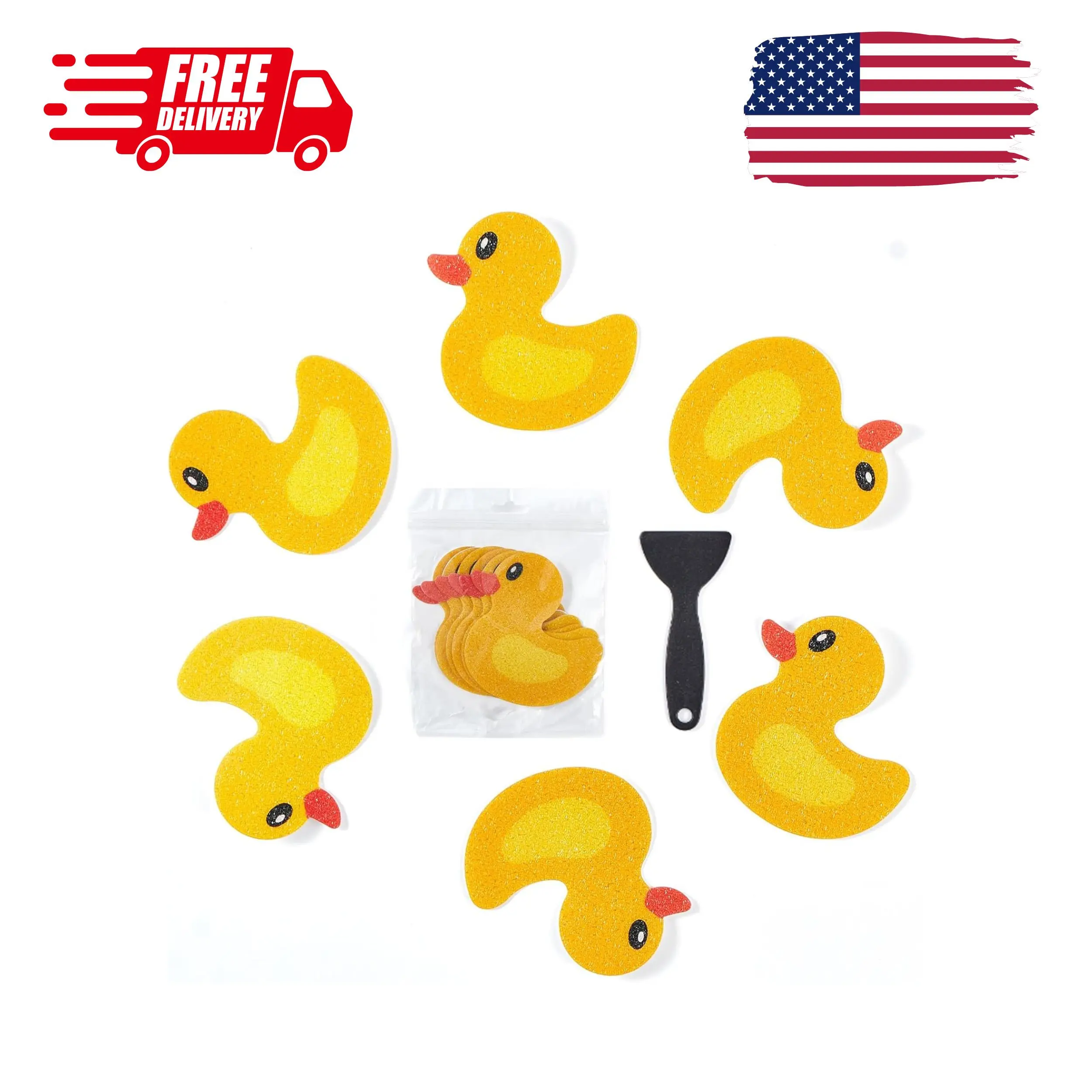 20 PCS Non Slip Bathtub Stickers, Cute Duck