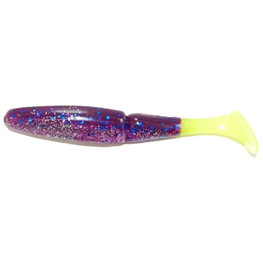 Gambler Little EZ Small Size 3.75-in Segmented Paddle Tail Swimbait, Soft Plastics Fishing Lure, Fishing Soft Plastic with Boot Tail for Jig Head Rig, Thumping Action, Bladed Swim Jig, Both Fresh- And Saltwater Use