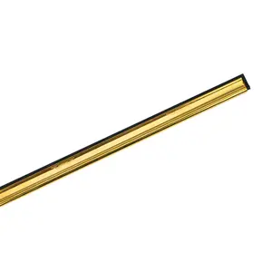 Ettore Brass Channel - Solid Tempered Brass Squeegee Channel with Premium Rubber for Professional Window Cleaning