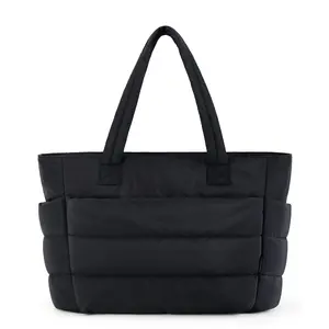 Large Capacity Handbag for Women, Fluffy Bubble Bag, Laptop Shoulder Bag, Lightweight Work Bag, Multi-Compartment Design, Convenient for Travel and Work Storage, Zipper Closure, Durable Bag