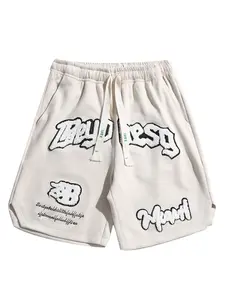 Summer Men's Casual Shorts American Style Sports Five-Point Pants Embroidered Travel Beach Vacation Mid-Length Trousers