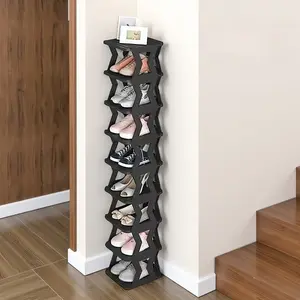 Shoe Rack for Entryway, Free Free Standing Shoe Racks Shelf Closet, Foldable Vertical Shoe Storage Organizer for Living Room
