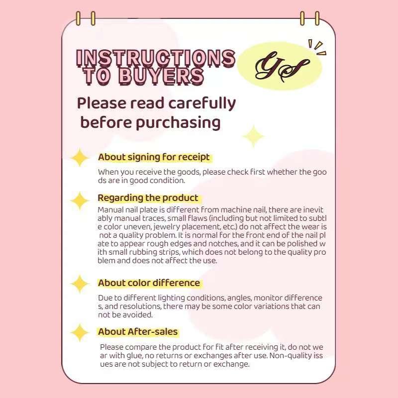 Y6 Student Fashion Item with Nail Stickers, Non-Toxic and Odorless Acrylic Nails, Handmade for Children, Detachable Nails