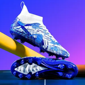 (New)2025 Patent Latest Youth Soccer Cleats - Long-Stud Design - All-Season Shock-Absorbing Durable Football Shoes with Breathable Fabric Upper - Cushioned Rubber Sole & Upper-Enhancing for Grass & Artificial Turf - Cleats for Football - Turf Soccer Cleat