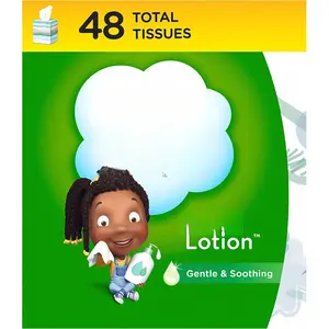 Plus Lotion Facial Tissue, 1 Cube Box, 48 Tissues Per Box