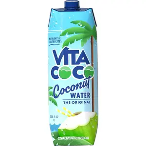 Vita Coco Coconut Water – Pure Natural Coconut Water, 1 Liter Tetra Pack | Refreshing Hydration Drink with Natural Electrolytes