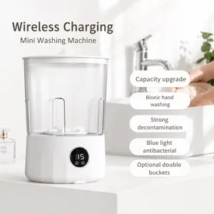 1.5L Portable Underwear Washing Cup - Rechargeable Mini Cleaner with Bionic Handwashing Tech, 3 Modes, 3000mAh USB-Powered Battery, Ideal for Travel and Dormitory Use