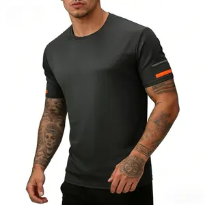 Men’s casual fashion loose short-sleeve crew neck T-shirt, comfortable quick-dry breathable sweat-wicking summer top, a must-have for everyday wear