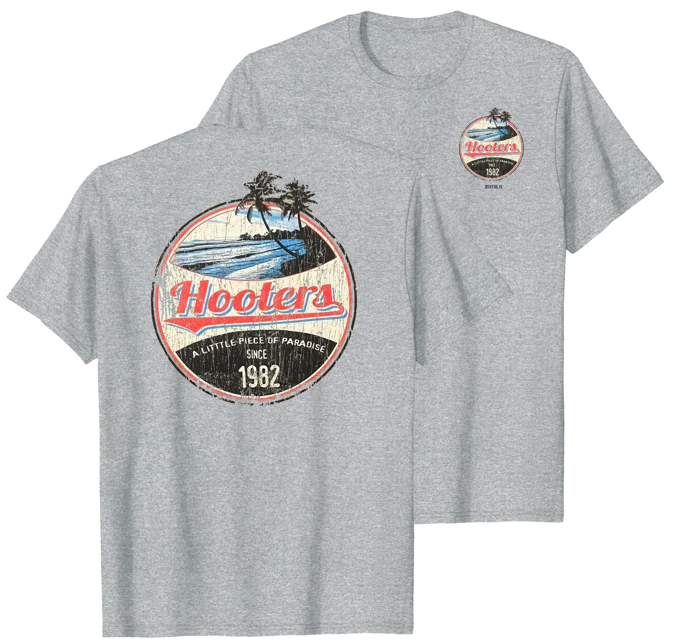Hooters A Little Piece Of Paradise Since 1982 Logo t-shirt