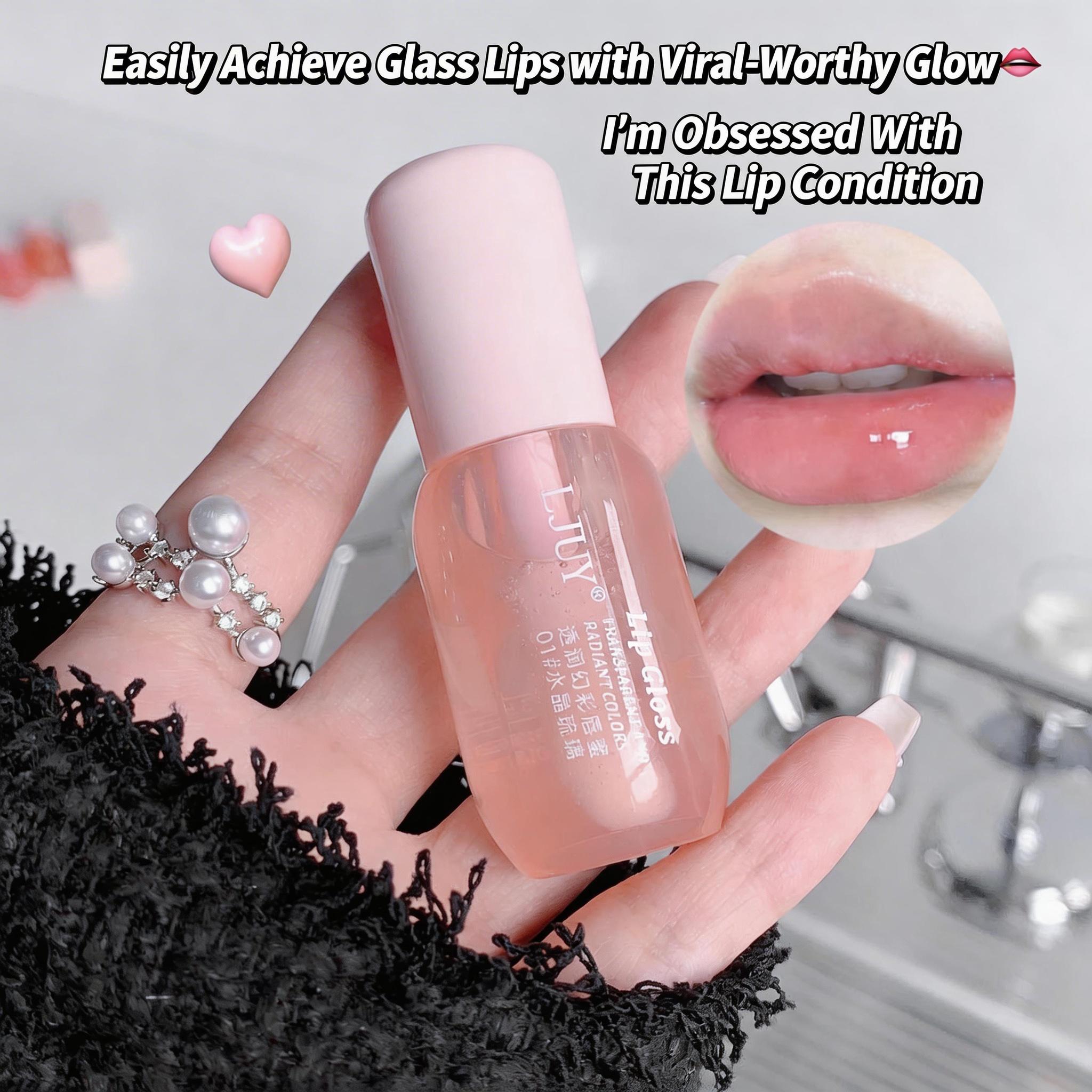 Nourishing 3-in-1 Lip Glaze  Hydrating Lip Oil & Sheer Shimmer Gloss  Smooth, Plump & Transparent Lipgloss Lipstick Makeup Glossy non-sticky stick