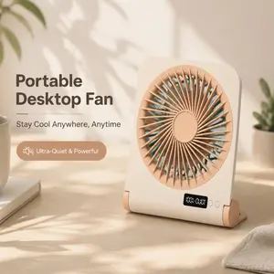 Portable Rechargeable USB Fan — Quiet Multifunctional Personal Desktop Cooler, Universal Electronic Accessory for Bedrooms and Offices