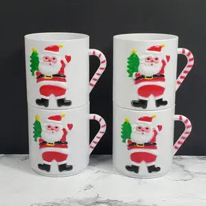 Santa Children's Cups Set of Four Vintage