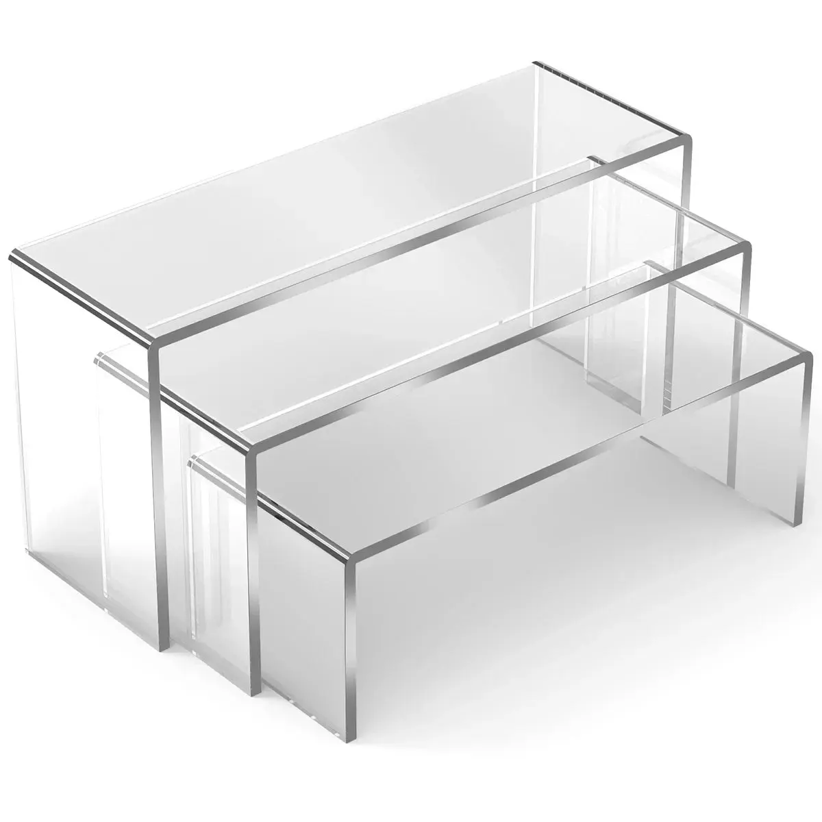 3-Tier Clear Acrylic Organizer Riser set Rack