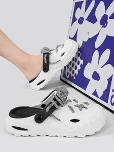 Unisex Tire Texture Clogs: Platform Elevated Design, Statement Clogs For Streetwear & Cool Outfits