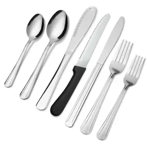 25-Piece Stainless Steel Tableware Set, Classic Flatware for Meals, Parties & Everyday Use, Complete Cutlery Set with Forks, Spoons & Knives, Compact Storage, Easy Clean, Durable Stainless Steel Utensils